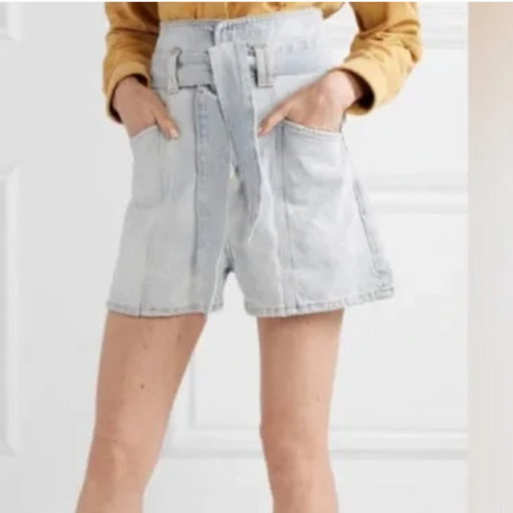Iro Denim High Waist Shorts Size 40 Us L